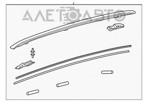 Bara longitudinală dreapta Lexus RX350 RX450h 16-22 crom