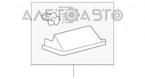 Capacul longitudinal al balustradei stângi centrale Toyota Sequoia 08-16 negru.