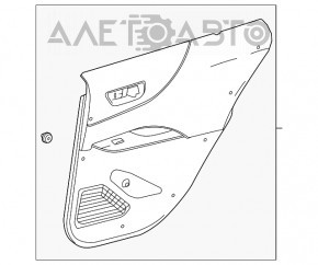 Обшивка двери карточка задняя левая Toyota Venza 21- LE, XLE черная