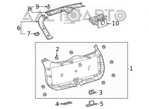 Capacul portbagajului inferior al ușii Toyota Venza 21 - negru