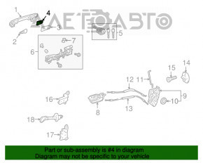 Manerul exterior al ușii din față dreapta Toyota Venza 21-