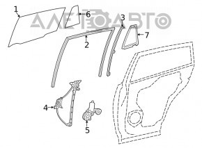 Mecanismul de ridicare a geamului din spate stânga pentru Toyota Venza 21-