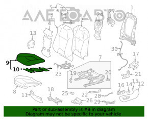 Scaun șofer Toyota Venza 21- fără airbag, piele, gri, încălzire, fără control și motoare, pe piese de schimb