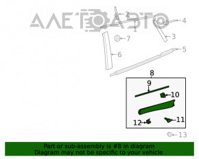 Capac usa inferioara spate stanga Toyota Venza 21- nou OEM original