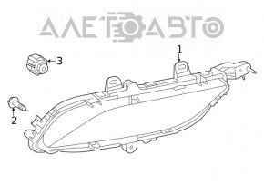 Lampa spate dreapta a bara de protectie Toyota Venza 21-