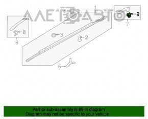 Capacul de balustradă din spate dreapta pentru Kia Niro 17-22