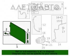 Radiatorul condensatorului de aer condiționat Toyota Venza 21-