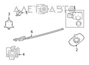 Senzor de parcare frontal intern Toyota Venza 21- Limited, XLE nou OEM original