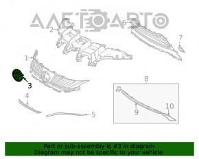 Emblema grilei radiatorului din fața Toyota Venza 21- sub radar.