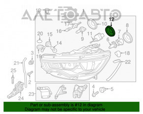 Capacul farului de la lampa Audi A6 C7 12-15 pre-restilizare, halogen, nou, original OEM