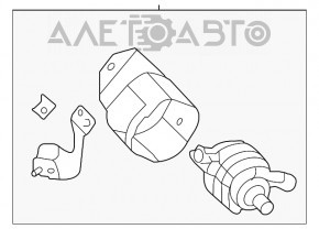 Насос системы охлаждения VW Tiguan 18- с кронштейном