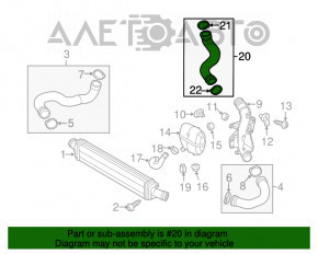 Furtunul intercoolerului stânga sus Audi A6 C7 16-18 restilizat 2.0 nou original