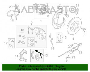 Senzor uzura placute de frana fata stanga Audi A6 C7 12-18 356mm nou original