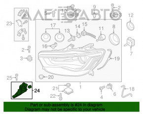 Suport far stânga sus Audi A6 C7 16-18 nou OEM original