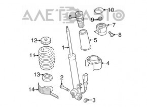 Амортизатор задний левый Audi A6 C7 12-18 новый неоригинал BILSTEIN