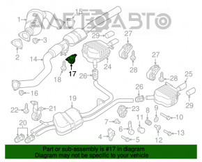 Suportul de prindere a tevii de admisie spate pentru Audi A6 C7 12-18