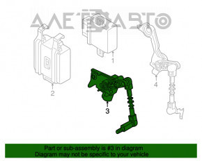 Senzor pozitie caroserie cu tija de tractiune fata Audi A6 C7 12-18 fara pneuma nou original OEM