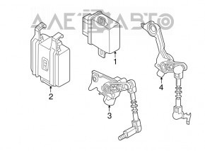 Senzor de poziție a caroseriei cu suspensie grea față Audi A6 C7 12-18 fără suspensie pneumatică, nou, original OEM.