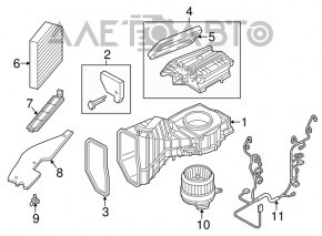 Мотор вентилятор печки Audi A6 C7 12-18 новый неоригинал AND