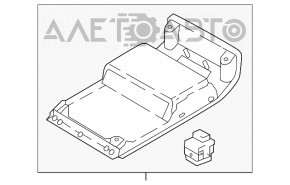 Plafonul de iluminare din față pentru VW Tiguan 18- gri sub panoramă, crăpat la fixare