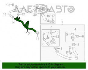 Furtunul sistemului de răcire VW Jetta 19- 2.0T plastic nou OEM original