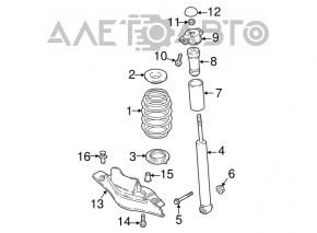 Suport amortizor spate dreapta VW Tiguan 18- AWD nou original OEM