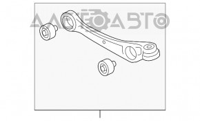 Maneta inferioară din fața stângă pentru Audi A6 C7 12-18