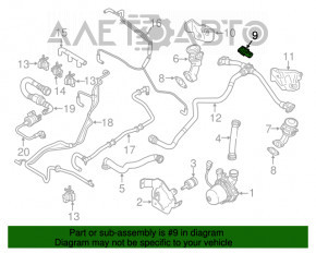 Senzorul de presiune a combustibilului Audi A3 8V 15-16 1.8T pe șină