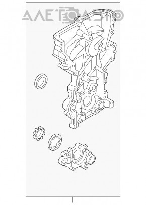 Передняя крышка двигателя Hyundai Kona 18-21 2.0 новый OEM оригинал