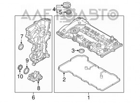 Передняя крышка двигателя Hyundai Kona 18-21 2.0