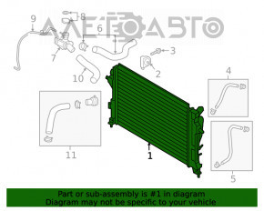 Radiatorul de răcire a apei pentru Hyundai Kona 18-23 2.0