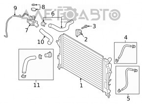 Radiatorul de răcire a apei pentru Hyundai Kona 18-23 2.0