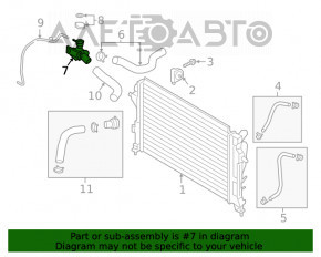 Gâtul de umplere al sistemului de răcire Hyundai Kona 18-21 2.0