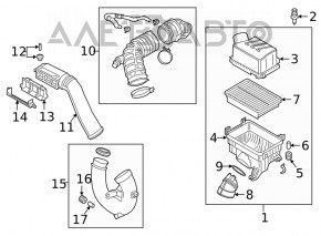 Receptor de aer Hyundai Kona 18-23 1.6, 2.0