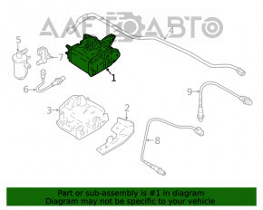 Canistra cu absorbant de carbon Hyundai Kona 18-23 SUA asamblată