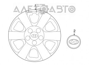 Capac central pe jant R16 Hyundai Kona 18-23 nou OEM original