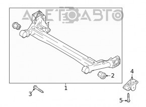 Bara spate stânga Hyundai Kona 18-23 1.6, 2.0 FWD