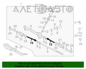 Bară de direcție cu capăt de tijă stânga Hyundai Kona 18-23 1.6, 2.0