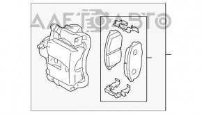 Suportul frontal stânga Hyundai Kona 18-23 pentru discul de frână de 280 mm