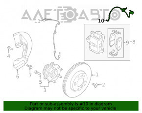 Furtun de frână față dreapta Hyundai Kona 18-23 pentru discul de frână de 280 mm