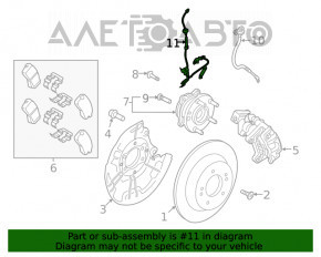 Cablu senzor ABS spate dreapta Hyundai Kona 18-23 FWD