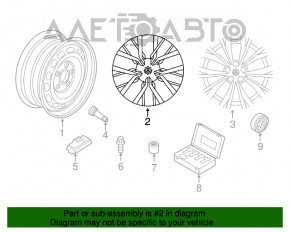 Roată de 17 inch pentru VW Tiguan 18- tip 2, jantă