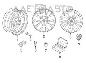 Roată de 17 inch pentru VW Tiguan 18- tip 2, jantă