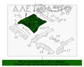 Корыто багажника Hyundai Kona 18-23 1.6, 2.0 fwd