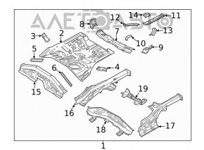 Корыто багажника Hyundai Kona 18-23 1.6, 2.0 fwd