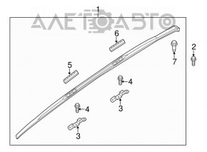 Balustradă dreaptă longitudinală Infiniti JX35 QX60 13-