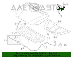 Capota dreapta a Hyundai Kona 18-23, noua, originala OEM.