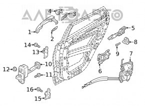 Opritor portiera stanga spate Hyundai Kona 18-23 nou original OEM