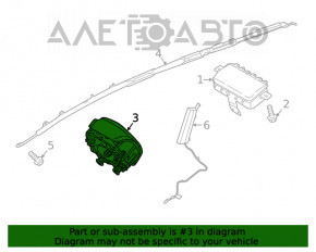 Airbagul de siguranță în volanul șoferului pentru Hyundai Kona 18-23.