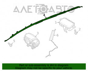 Perna de siguranță airbag, cortină laterală stânga Hyundai Kona 18-23